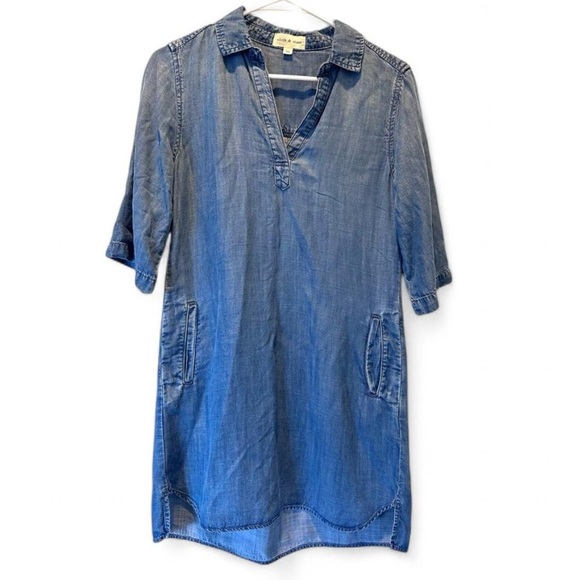 cloth & stone Dresses & Skirts - Anthropologie Cloth & Stone Chambray Denim Shirt Dress Size XS